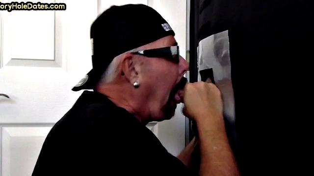 Gloryhole DILF spoils cock in homemade blowjob fun