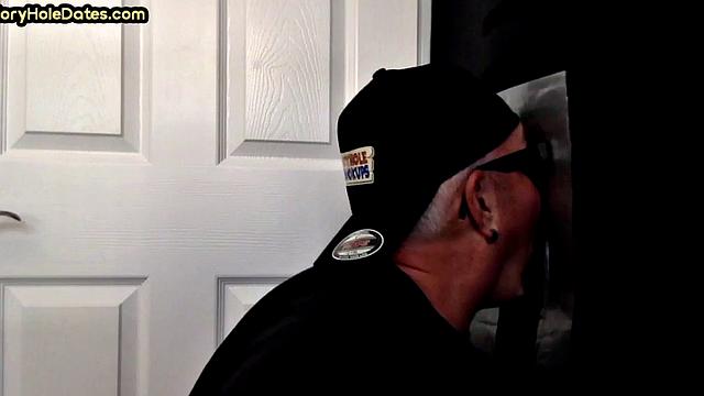 Gloryhole DILF spoils cock in homemade blowjob fun