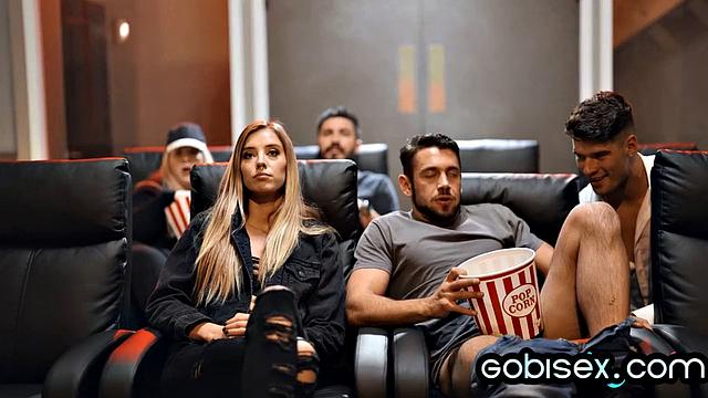 Bisex guys fuck hairy slut in 3some