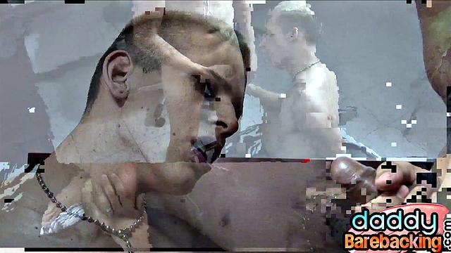 Horny twink barebacked by DILF