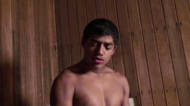 Tommy Lima is walking from the shower to the sauna when he spots three hot Latin studs stroking their thick, uncut cocks. Jacome, Paulo, and Joam are relaxing and beating their impressive meat.