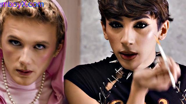 3some with roseboys in lingerie barebacked by jock