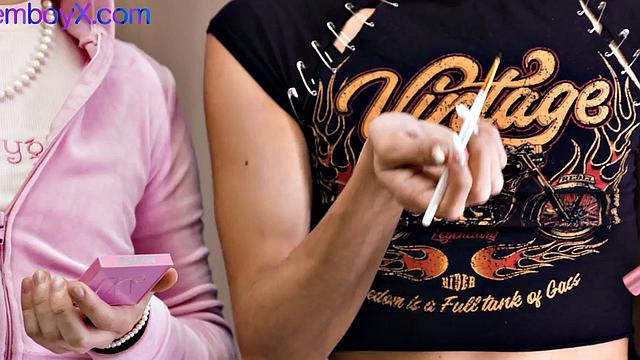 3some with roseboys in lingerie barebacked by jock