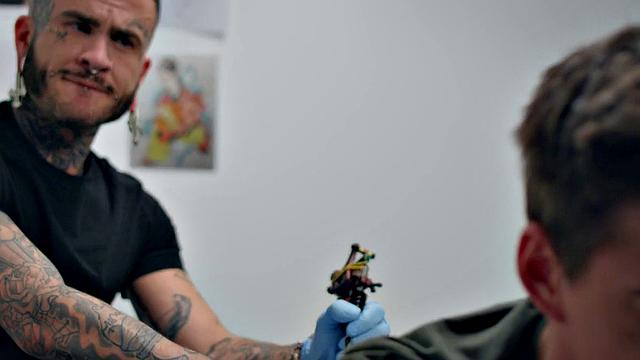 Bottom stud drilled by tattoo and piercing artist