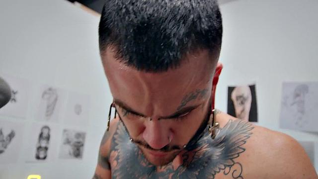 Bottom stud drilled by tattoo and piercing artist