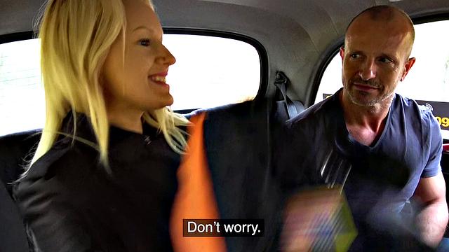 Curvy blonde driver with big tits squirts while getting her trimmed pussy pounded in multiple positions