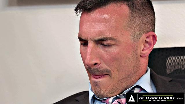 HETEROFLEXIBLE - Derek Kage Fucks Coworker Cristiano After Caught Jerking Off