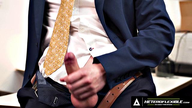 HETEROFLEXIBLE - Derek Kage Fucks Coworker Cristiano After Caught Jerking Off