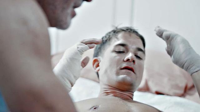 Helpful Stepdad Assists Injured Stepson in Showering & Getting Off - Disruptive