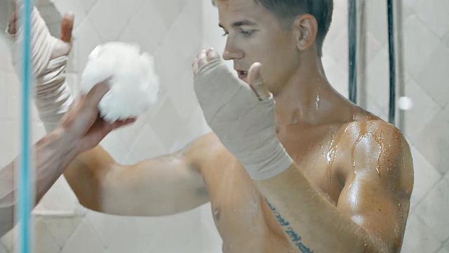 Helpful Stepdad Assists Injured Stepson in Showering & Getting Off - Disruptive