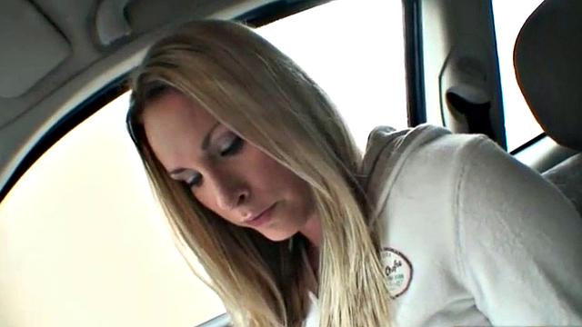 Blonde teen gets her pussy drilled after deepthroating a hard dick