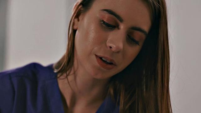 Lesbian scissoring babes enjoy 69 sex after massage