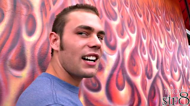 Naughty straight guy sucked in gloryhole