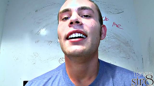 Naughty straight guy sucked in gloryhole