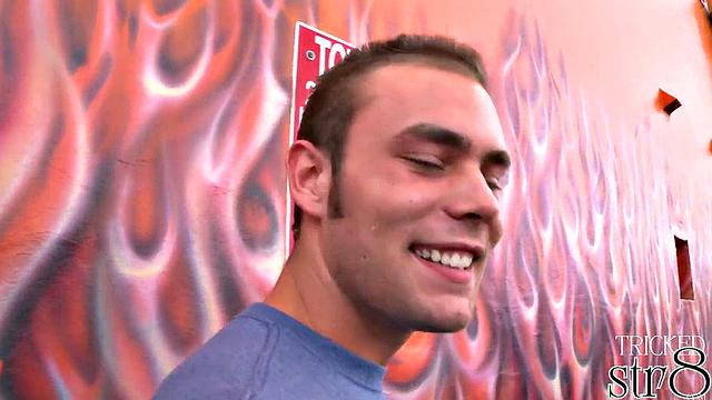 Naughty straight guy sucked in gloryhole