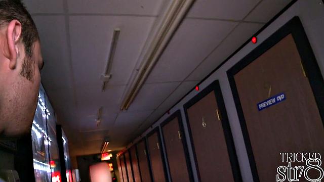 Naughty straight guy sucked in gloryhole