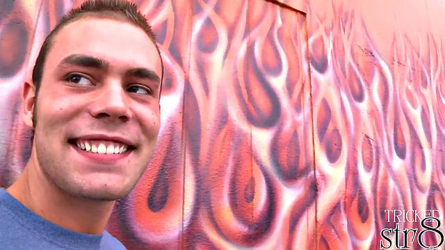 Naughty straight guy sucked in gloryhole