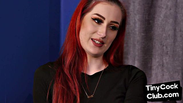 SPH redhead British babe teasing with lil dickie