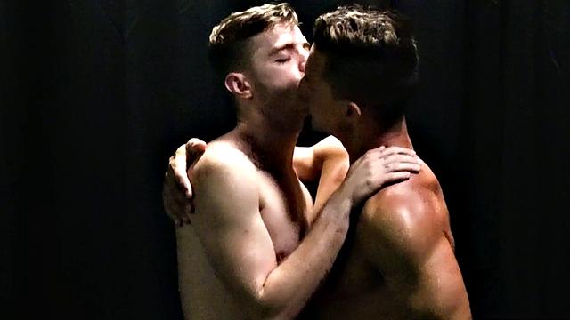 Bareback jock assfucked by twink after asslicking