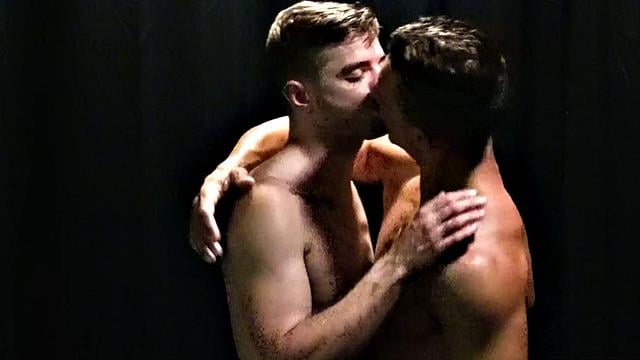 Bareback jock assfucked by twink after asslicking