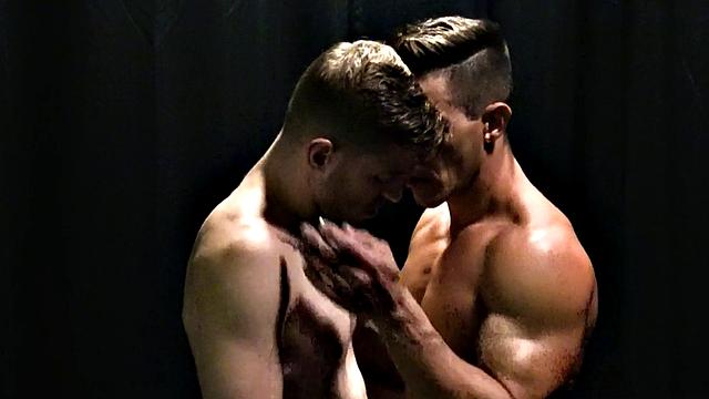 Bareback jock assfucked by twink after asslicking