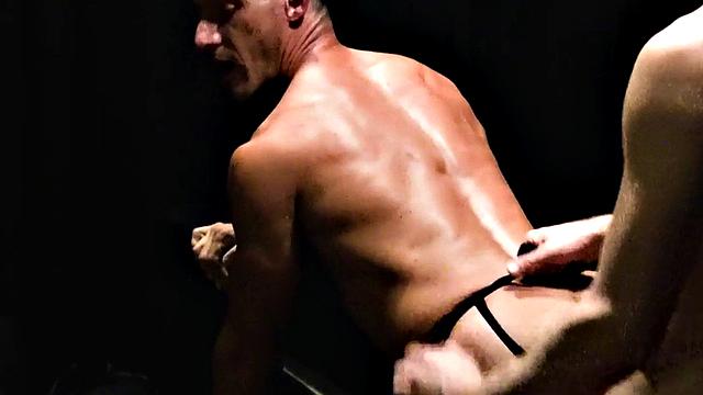 Bareback jock assfucked by twink after asslicking