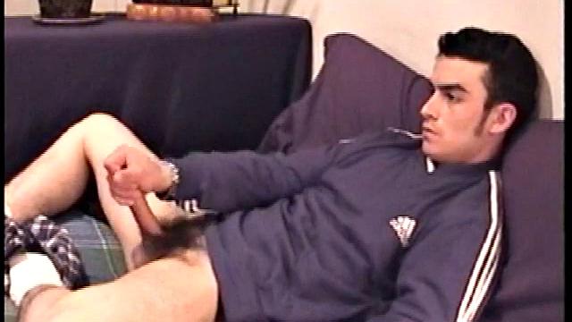 Even when he's fully dressed you can tell that Nicoya is heavily tattooed. Nicoya works up a pretty good bulge inside his boxers. By the time he takes off and really grabs his dick, he's already leaking.