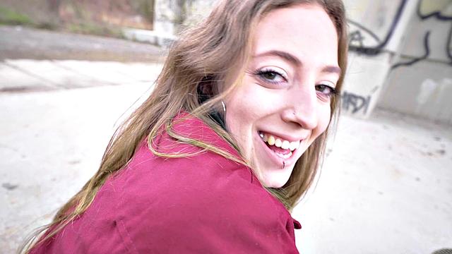 Punk girl fucked in public