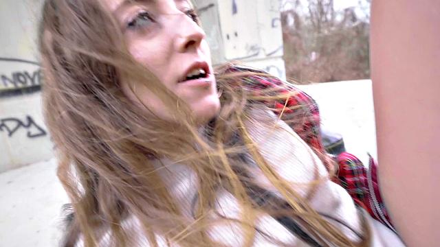 Punk girl fucked in public