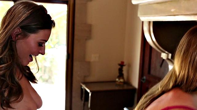 Lesbian babes fingering and licking each other