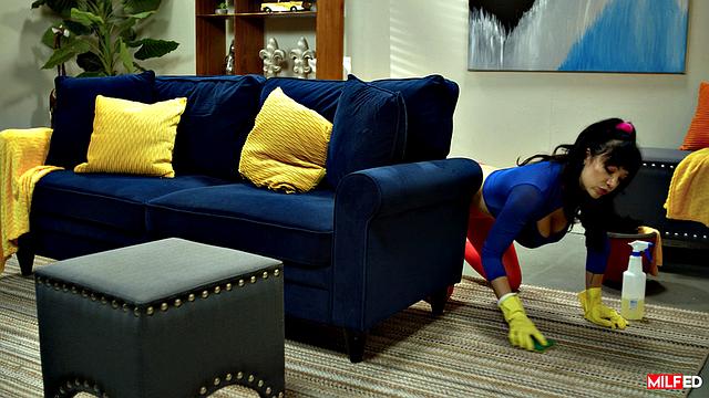 Tidying MILF Drains Cock 