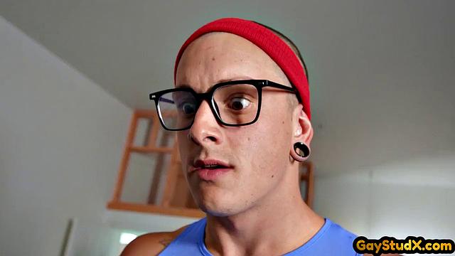 Handsome domino boxer drills sub BFF