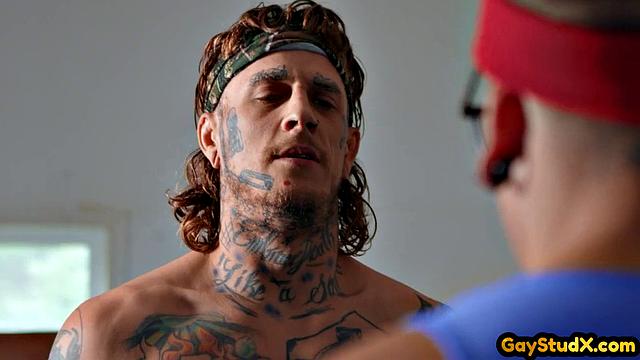 Handsome domino boxer drills sub BFF