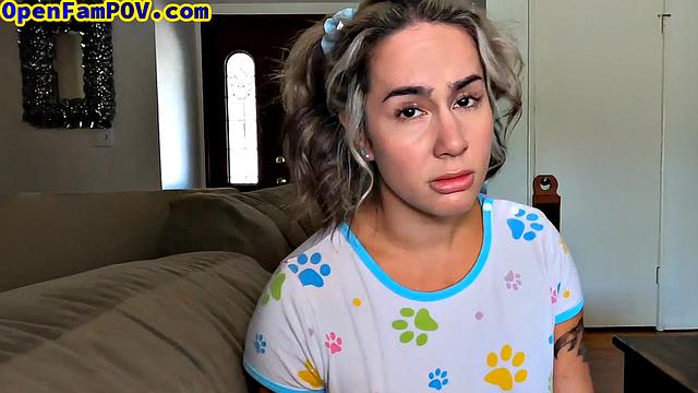 Big ass stepdaughter pussy drilled in POV