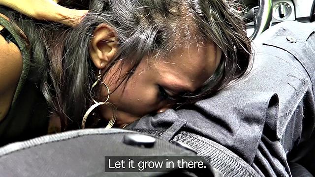 Brunette in uniform gets stopped and searched for being a bad driver