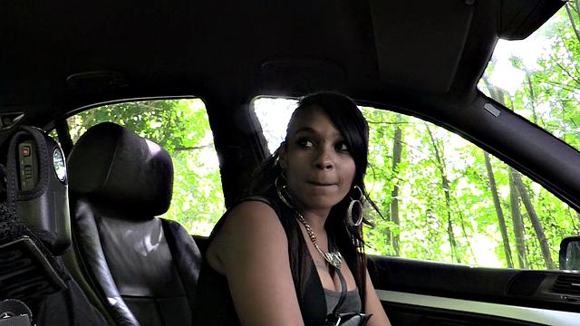 Brunette in uniform gets stopped and searched for being a bad driver