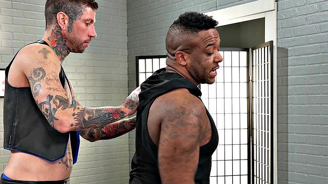 BBC Client Spitroasted By Tattooers - FistingInferno