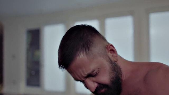 Huge black stud drilling white ass while bottom wanks