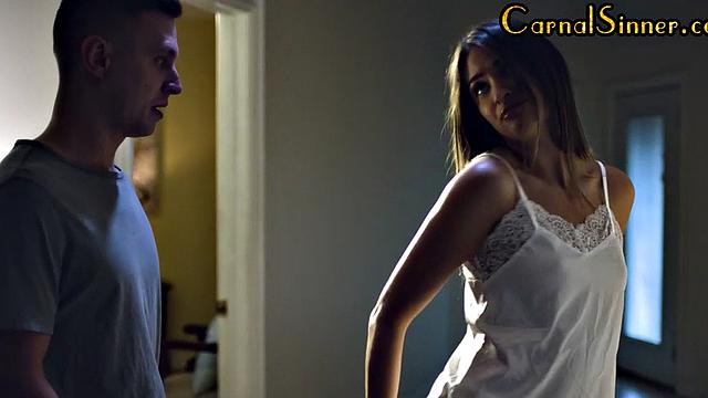 Cheating babe banged in tight pussy by her lover