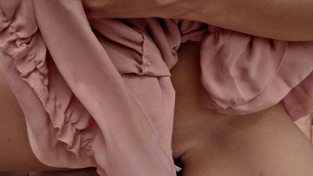 Brunette amateur with small tits goes wild in public park for POV cumshot