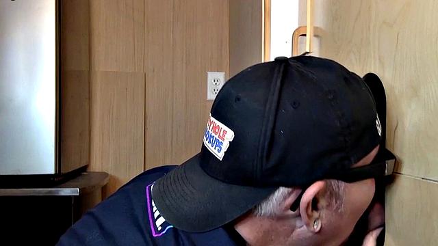 Gloryhole amateur DILF gets fucked after blowjob