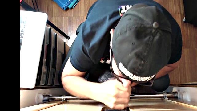 Gloryhole amateur DILF gets fucked after blowjob