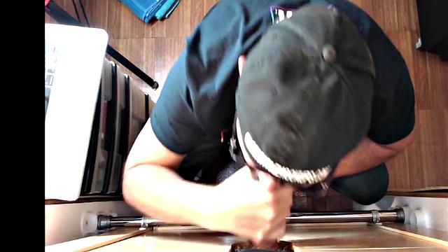 Gloryhole amateur DILF gets fucked after blowjob