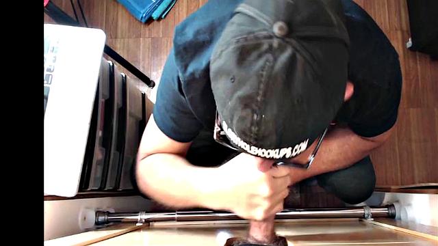 Gloryhole amateur DILF gets fucked after blowjob