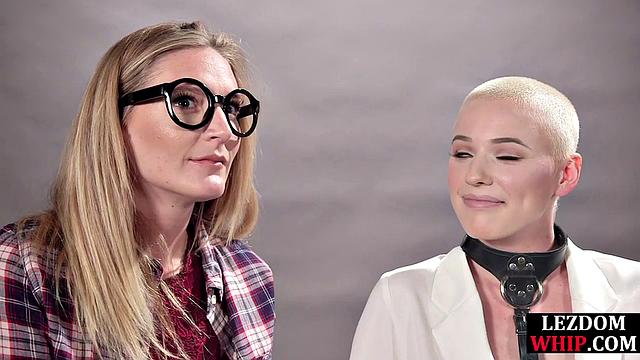 Hardened sub babe suspended by femdom