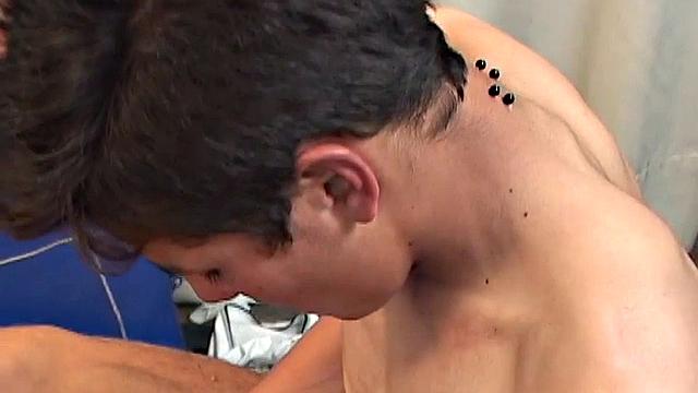 Retro latino jock deepthroating dick