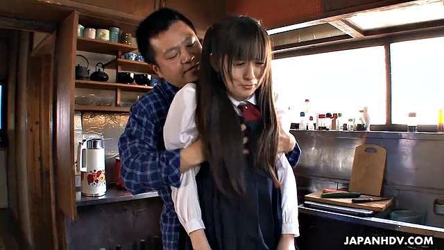 Teeny Ai Uehara gives a nice blowjob