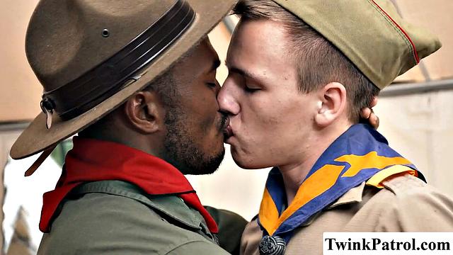 Scout officer enjoys himself in the ass of Twink