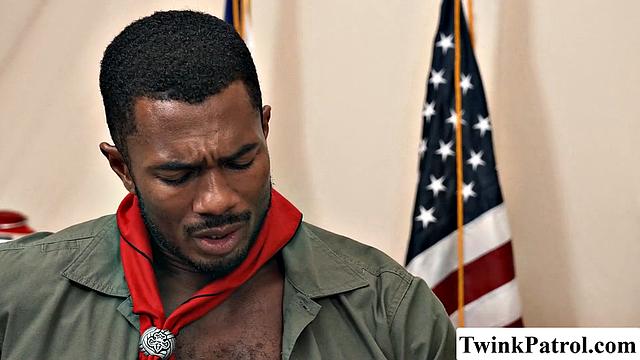 Scout officer enjoys himself in the ass of Twink