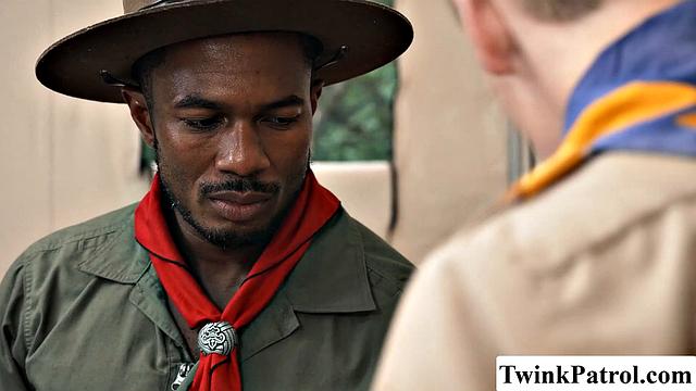 Scout officer enjoys himself in the ass of Twink